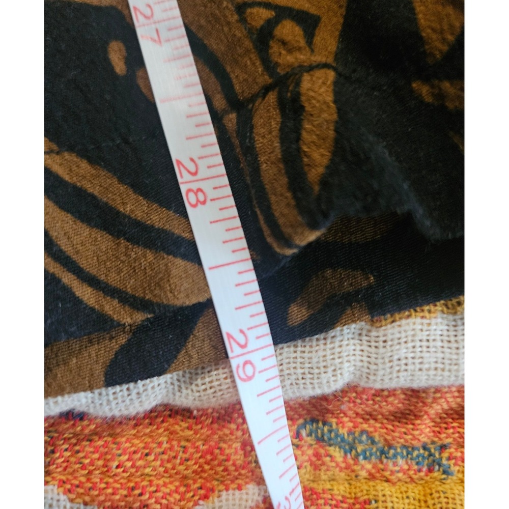 Industry Republic Clothing Wide Leg Pants Large Black Brown Tropical Leaf Print - Picture 6 of 6